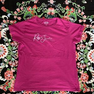 Ron Jon Pink Short Sleeve Tee Vibrant Cotton Blend